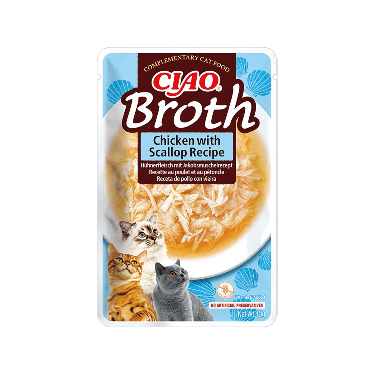 INABA Cat Ciao Broth Chicken With Scallop przysmak dla kota 40 g