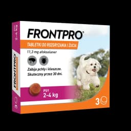 FRONTPRO tabletki do rozgryzania i żucia przeciw pchłom i kleszczom dla psów