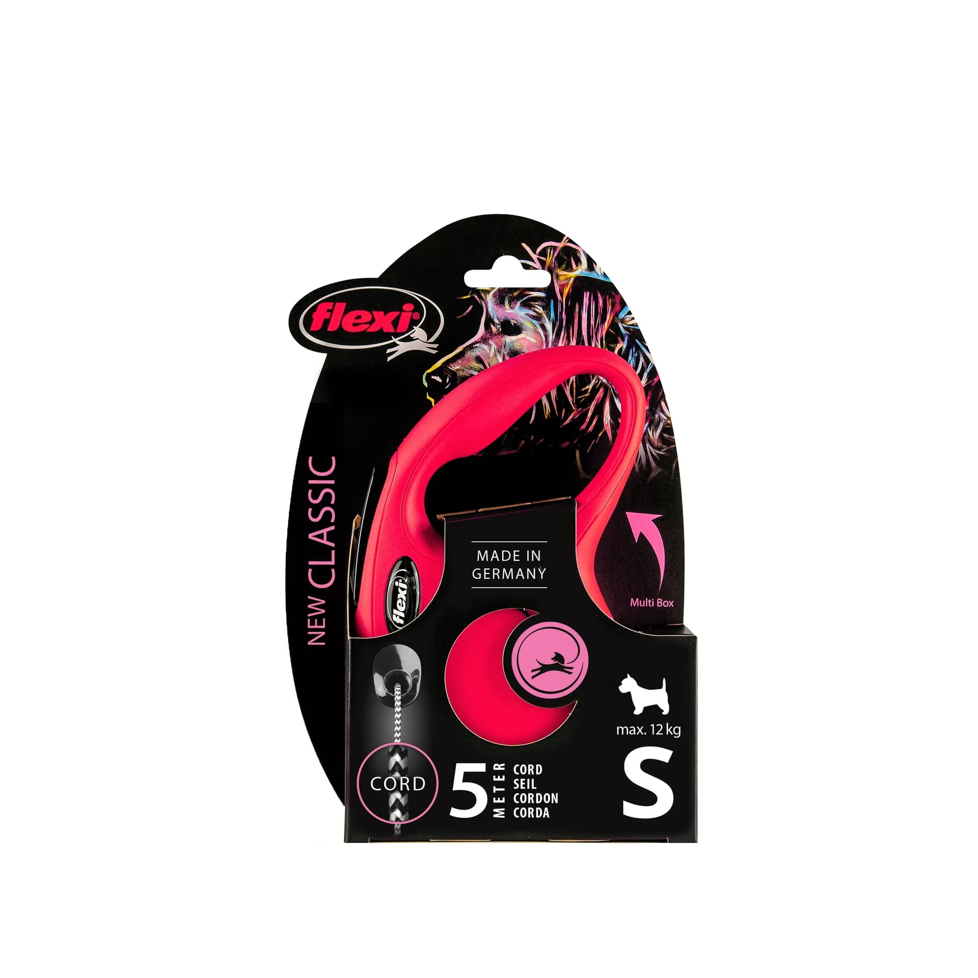 Flexi New Classic smycz automatyczna sznurkowa dla psa – S 5 m/12 kg