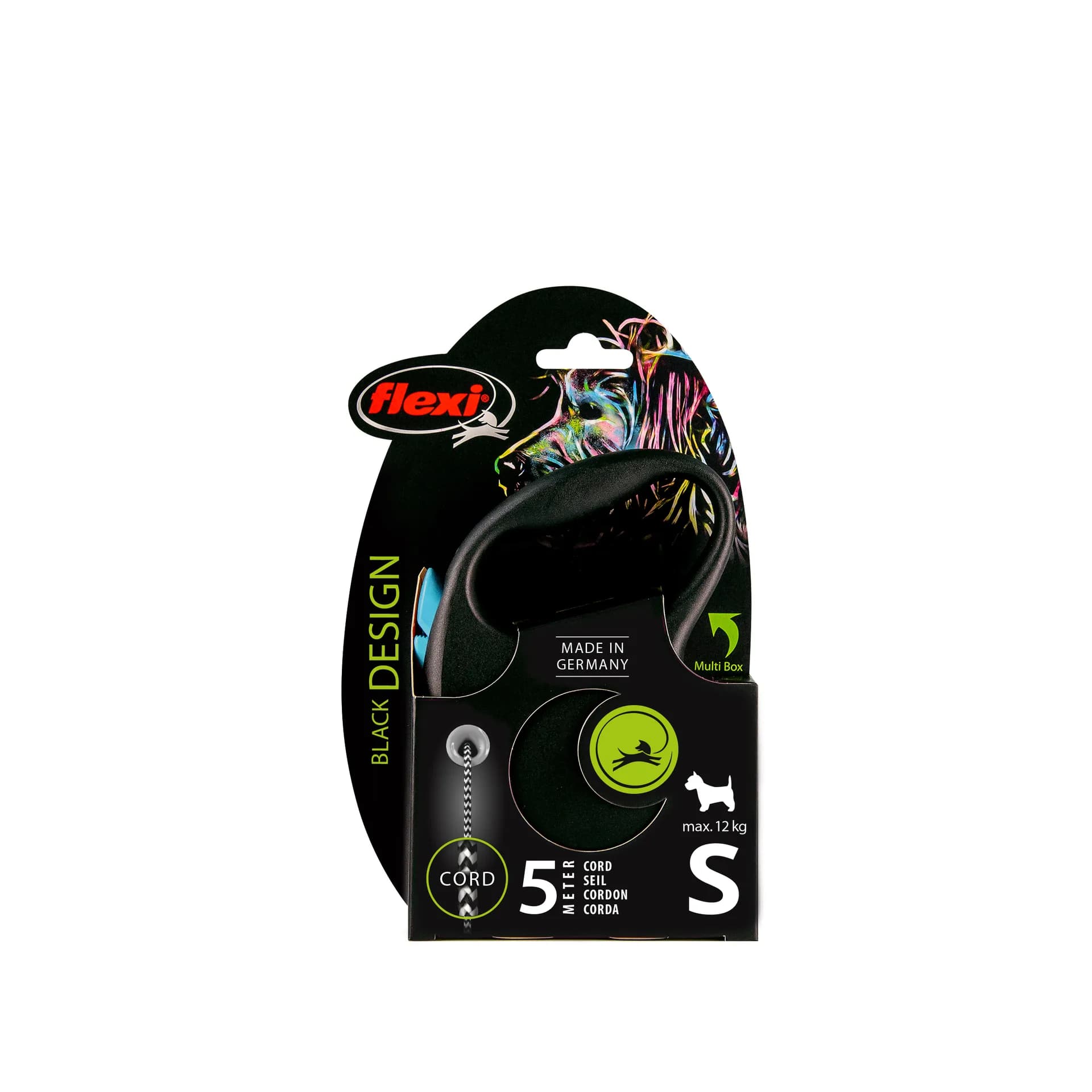 Flexi Black Design smycz automatyczna dla psa taśma – zielony, M