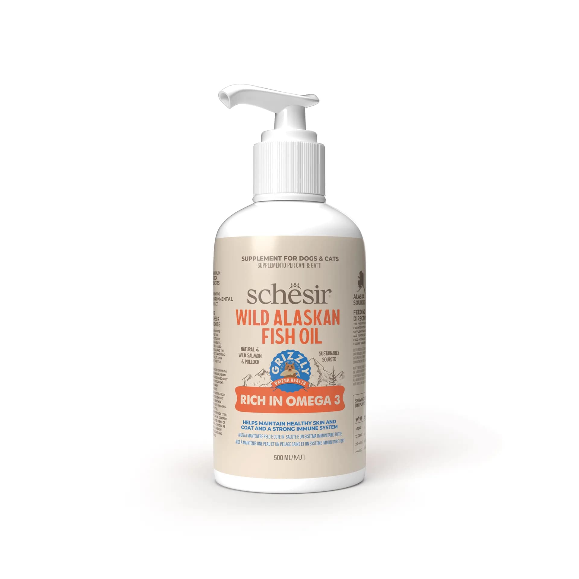 Schesir Omega 3 Plus olej rybny dla psa/kota – 0,5 l