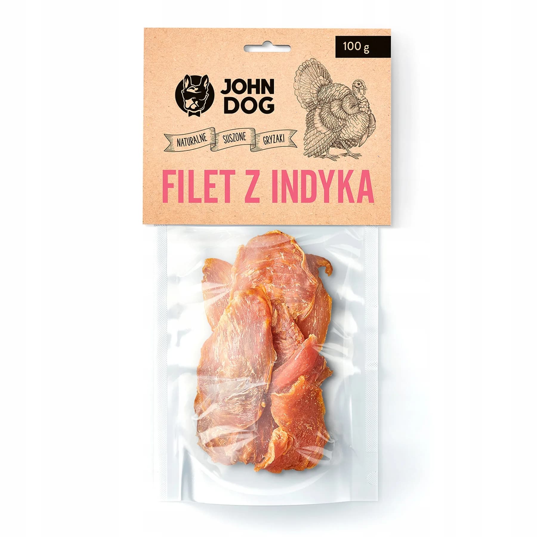 John Dog Suszony filet z indyka przysmak dla psów indyk 100 g