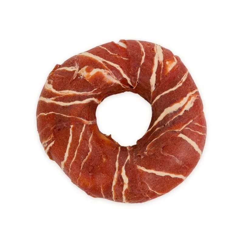 Hau&Miau Przysmak dla psa donaty ze skóry owinięte kaczką marmurkową 7-8 cm 500 g