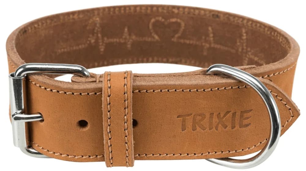 Trixie Rustic Heartbeat obroża dla psa z grubej skóry – brązowy, M