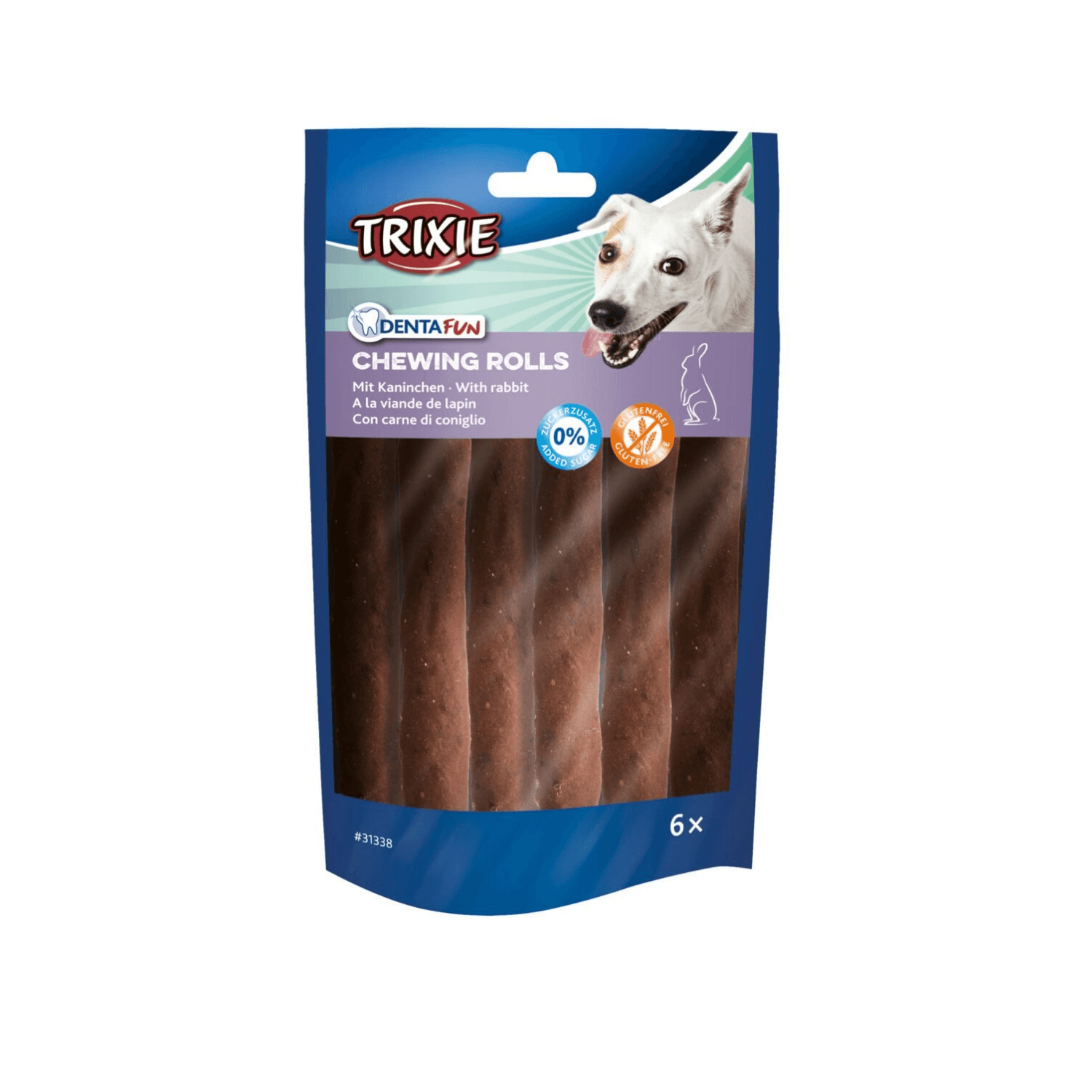 Trixie Rzemień owinięty króliczym mięsem dla psa 12 cm 70 g