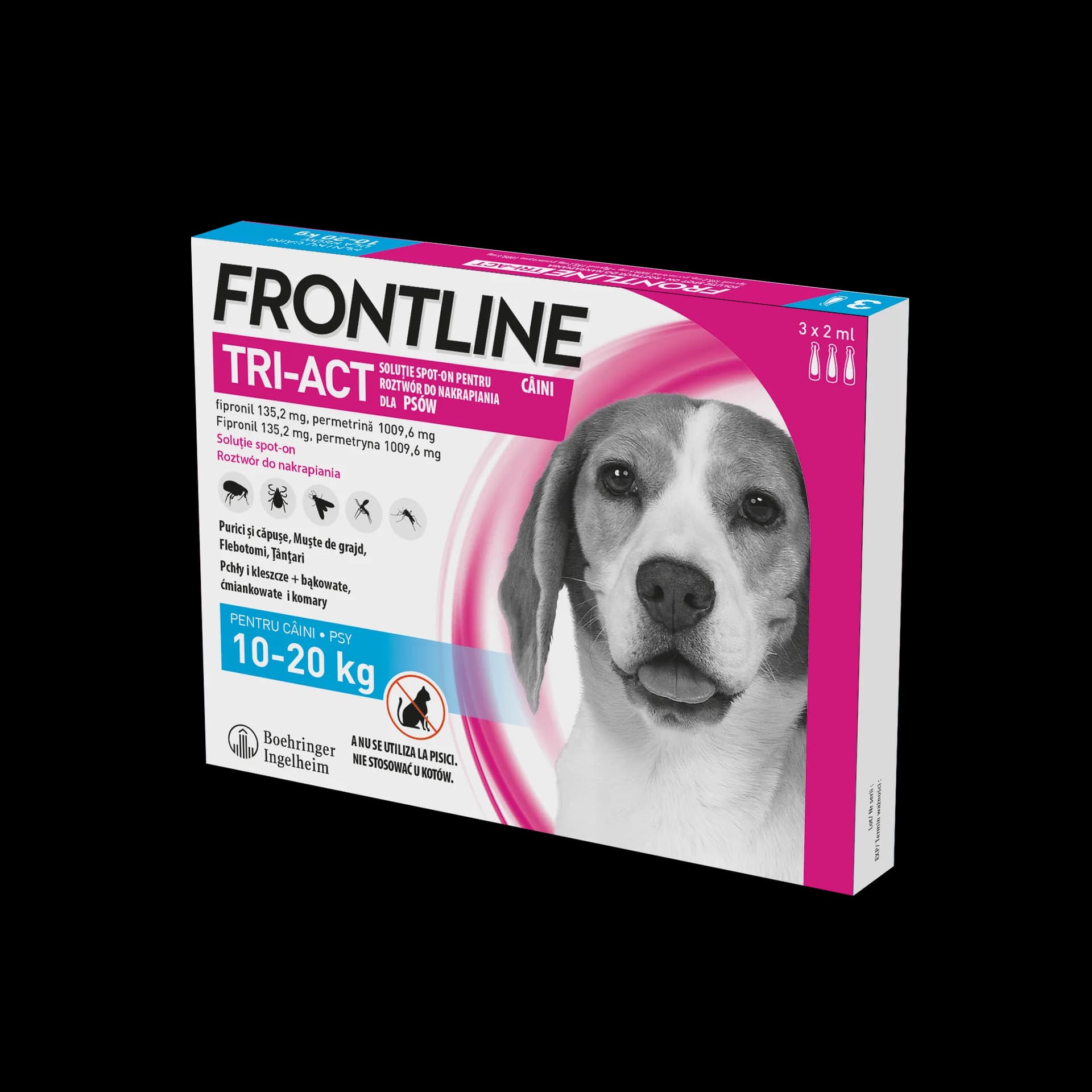 Frontline Tri-Act roztwór do nakrapiania dla psów o różnej wadze – XS