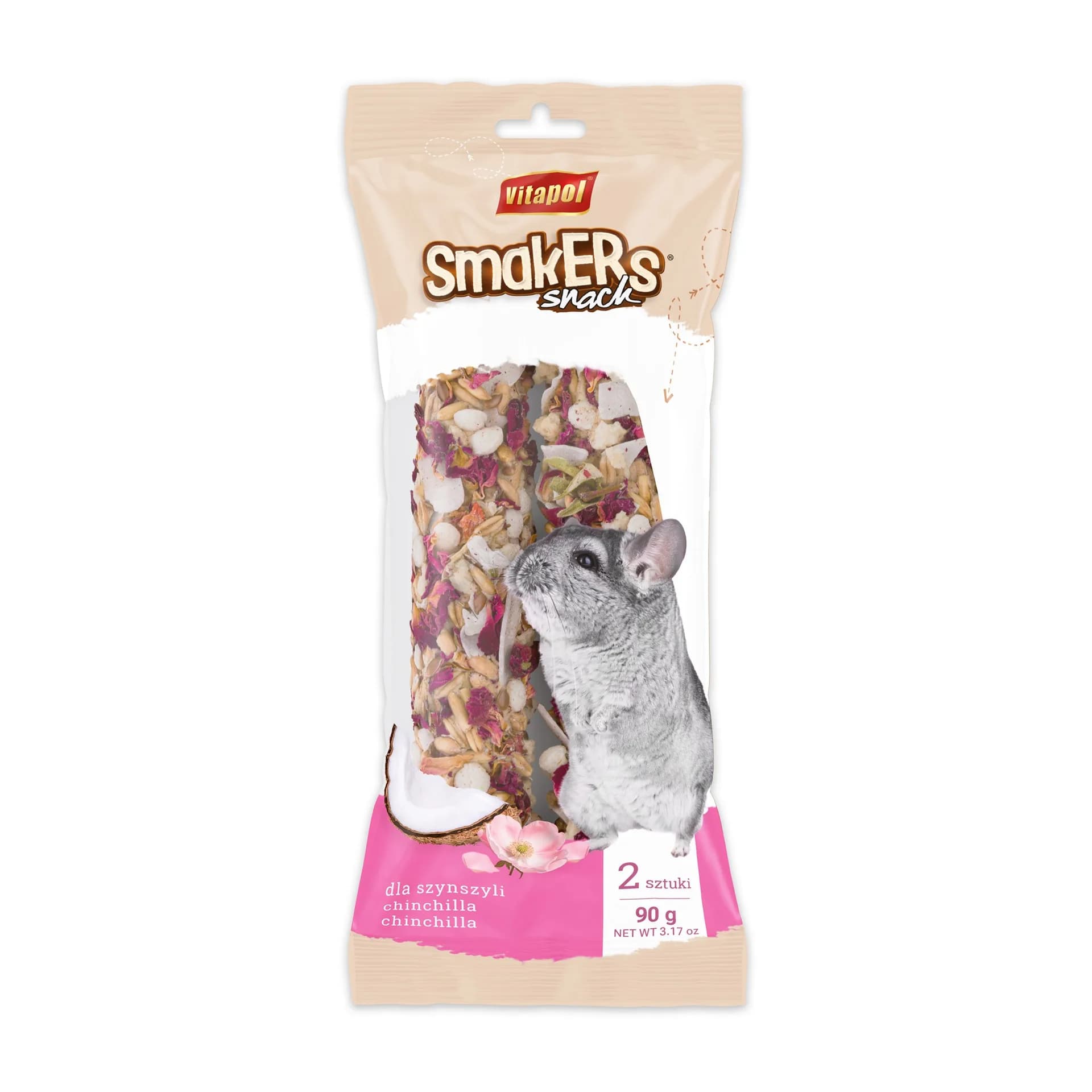 Vitapol Smakers przysmak dla szynszyli kokosowo-różany 90 g