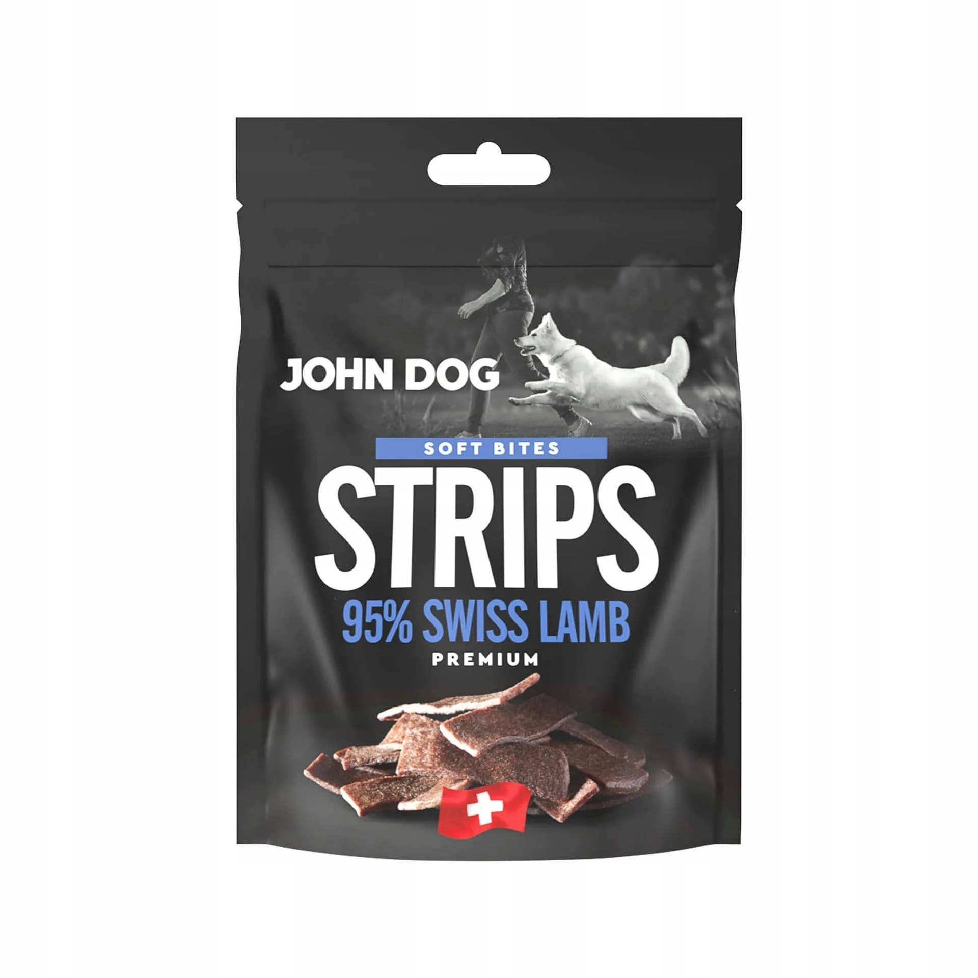 John Dog Smakołyki Soft Strips Swiss Lamb 95% przysmak dla psów 70 g