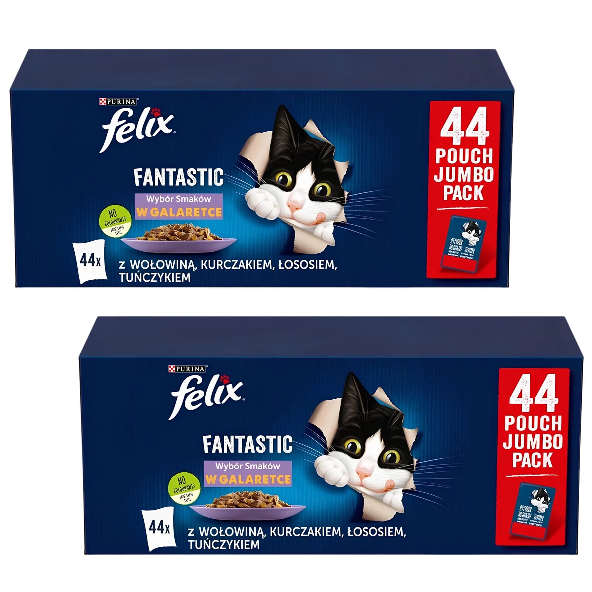 Felix Fantastic Mix Pl 2(44 × 85 g) Pr1+1 karma mokra dla dorosłych kotów
