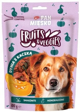 Pan Mięsko Fruits & Veggies przysmak dla psa dynia z kaczką 100 g