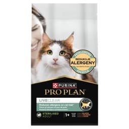 PRO PLAN Purina LiveClear Sterilised Adult karma sucha z łososiem dla kotów po sterylizacji 1,4 kg