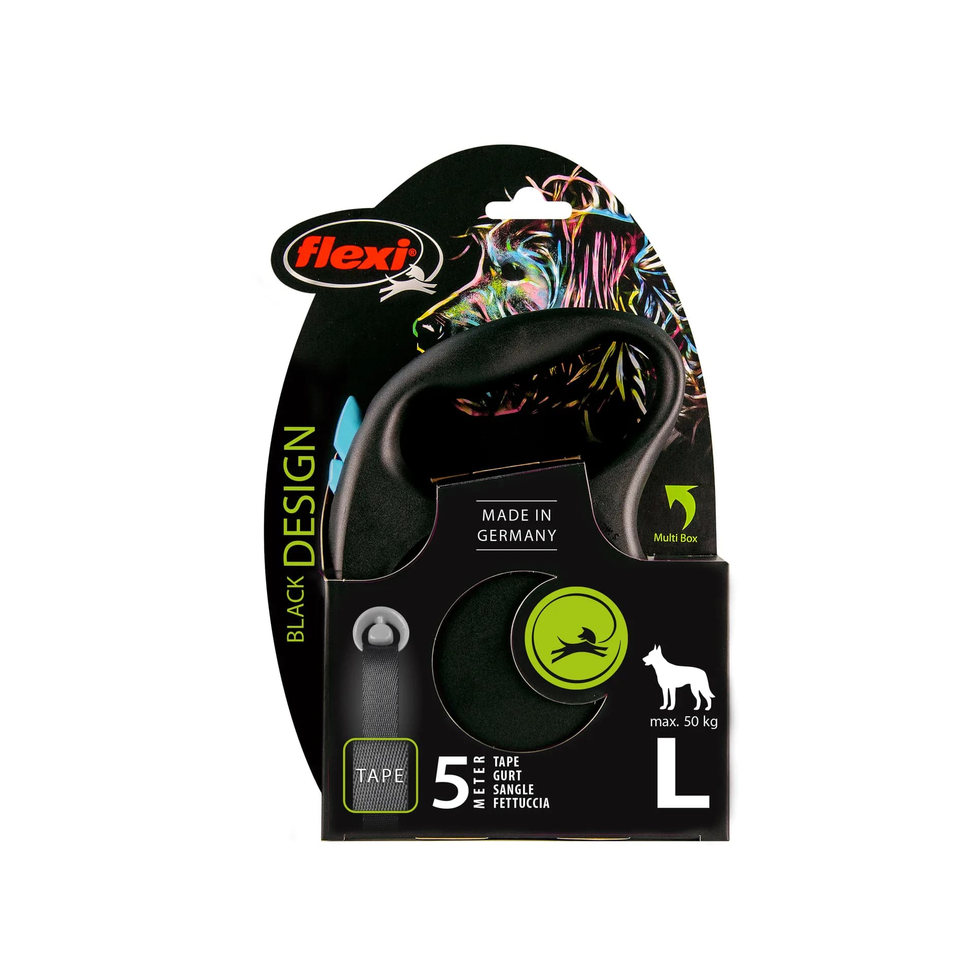 Flexi Black Design smycz automatyczna dla psa taśma – różowy, S