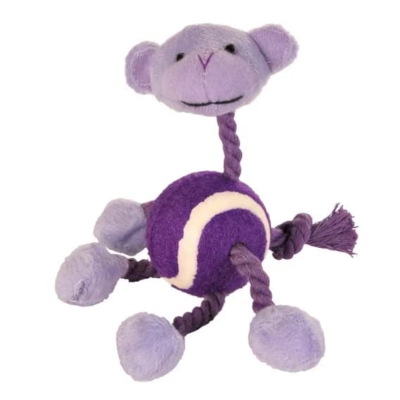 Trixie Pluszowy zwierzak z piłką tenisową i sznurkiem 16 cm