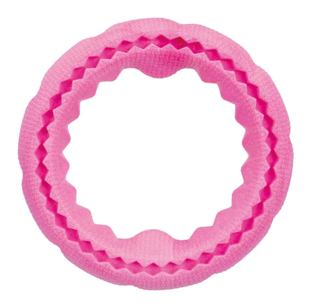 Trixie Obręcz z gumy termoplastycznej dla psa – żółty, ø 25 cm