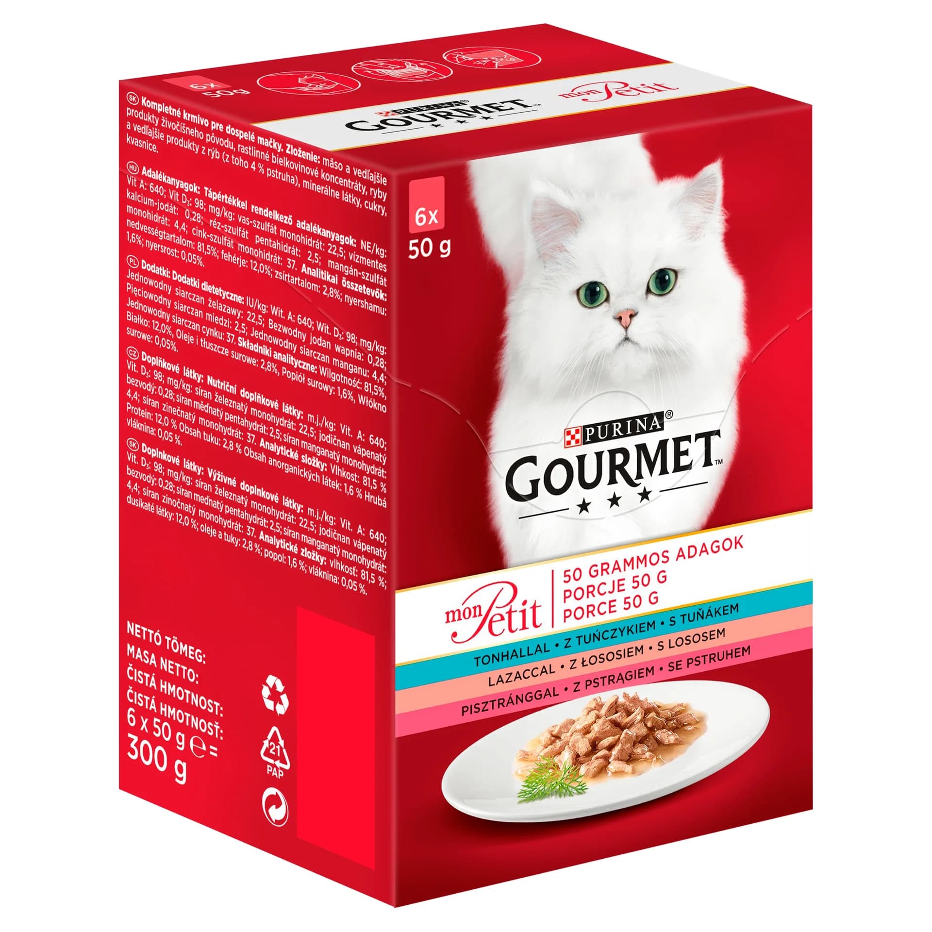 Gourmet Purina Mon Petit mix rybny 6 × 50 g