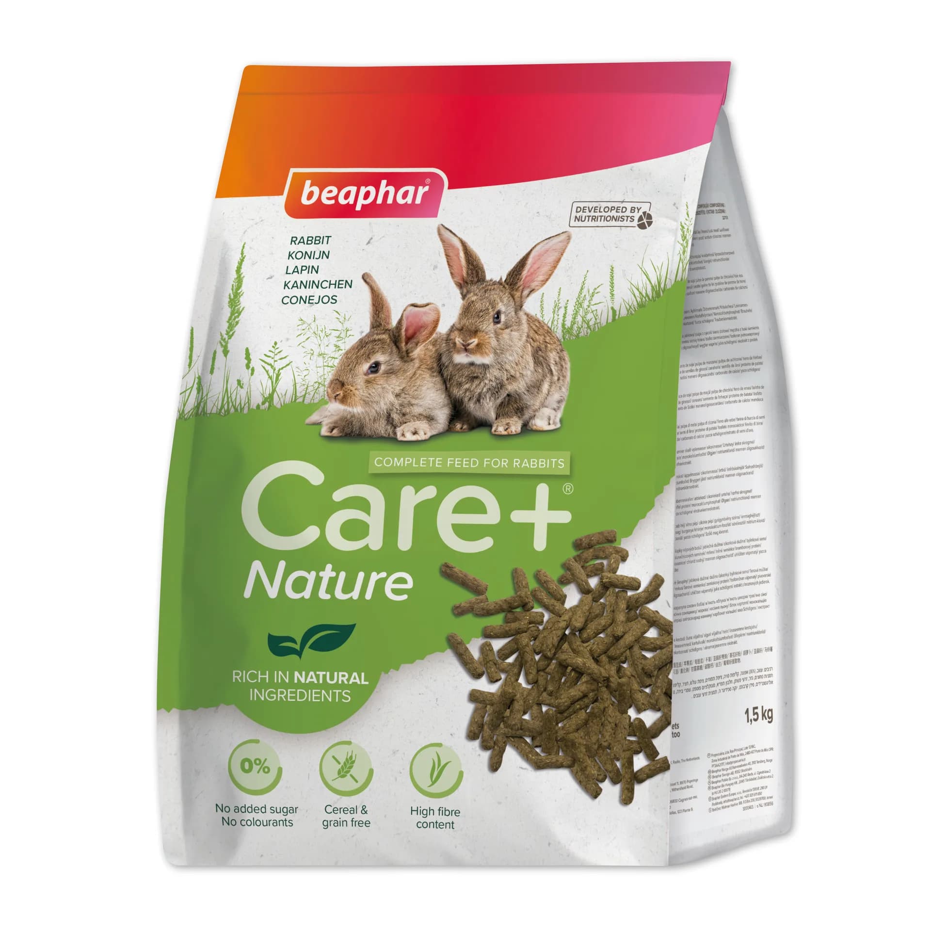 Beaphar Care+ Nature Rabbit Karma dla dorosłych królików 1,5 kg