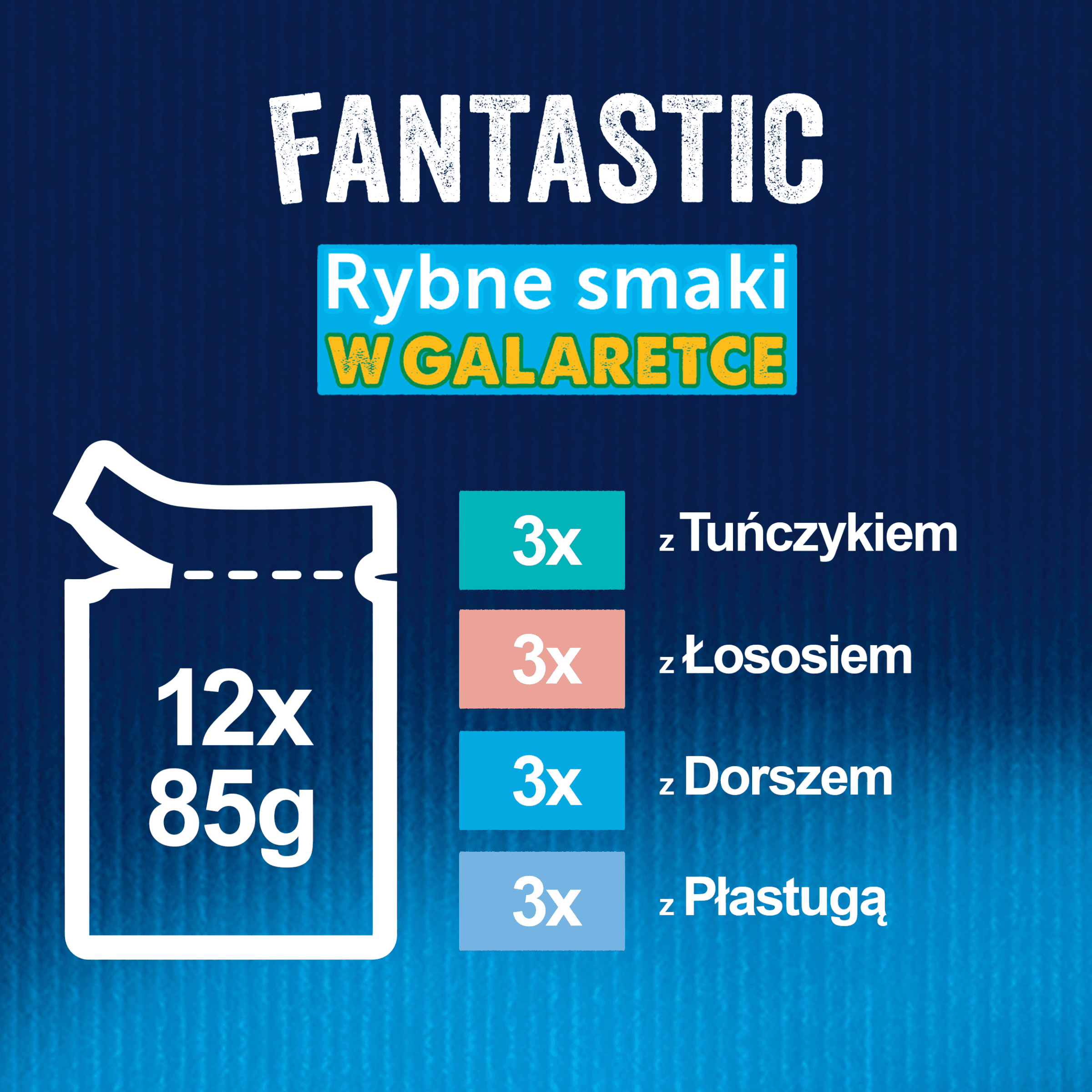 Felix Fantastic saszetki dla kota Ryba 12 × 85 g