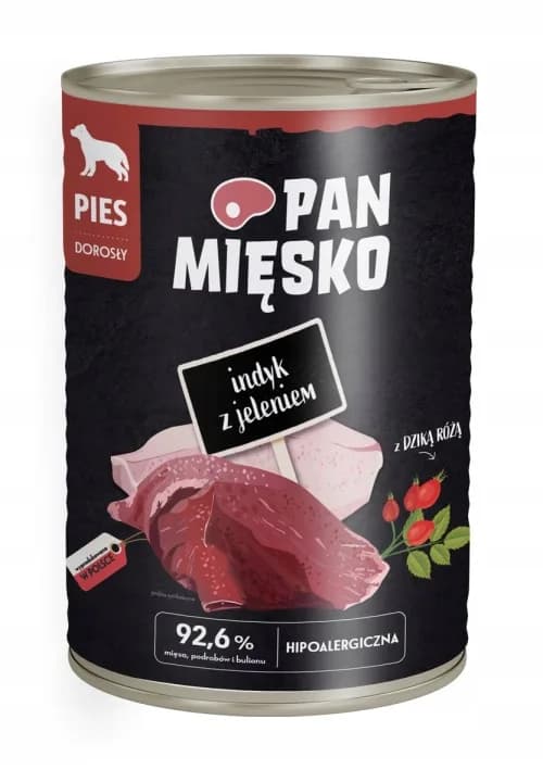 Pan Mięsko Karma mokra dla psa Indyk z jeleniem 400 g