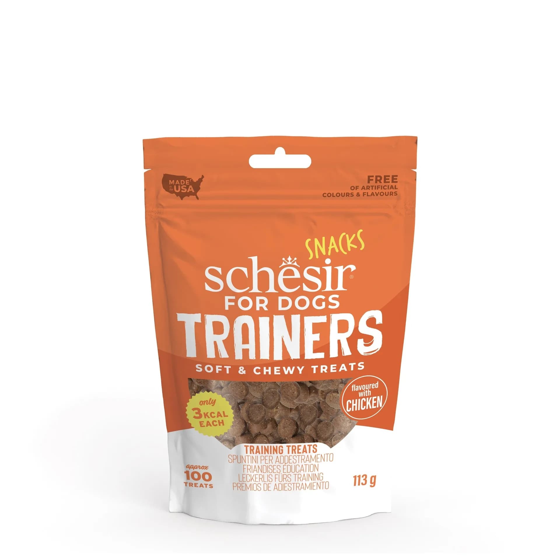 Schesir Trainers soft and chewy przysmak dla psa kurczak 100 szt.