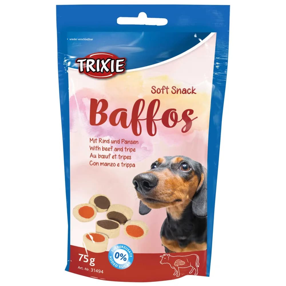 Trixie Baffos Przekąski przysmak dla szczeniaka i małego psa Wołowina i Flaczki 75-140 g 140 g