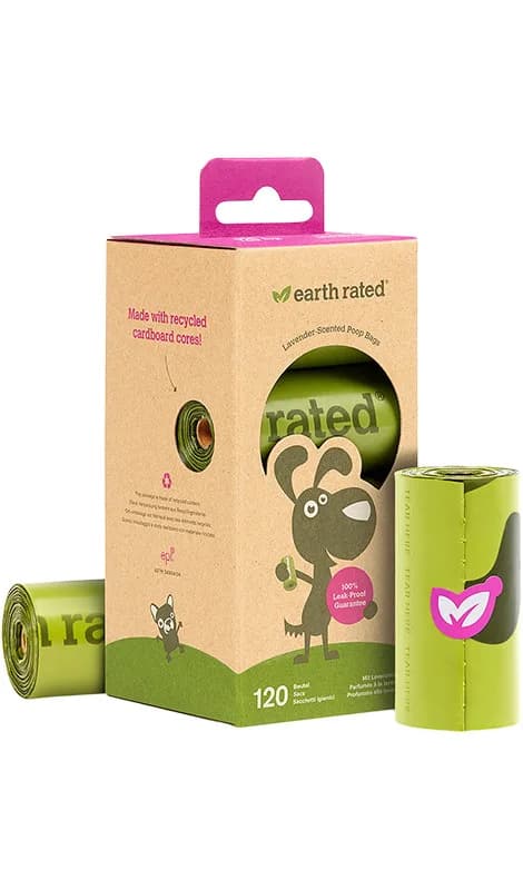 EARTH RATED Lawendowe biodegradowalne woreczki na psie odchody 8 x 15