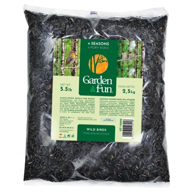 Garden&Fun przysmak dla ptaków Nasiona słonecznika czarnego 1,6 kg