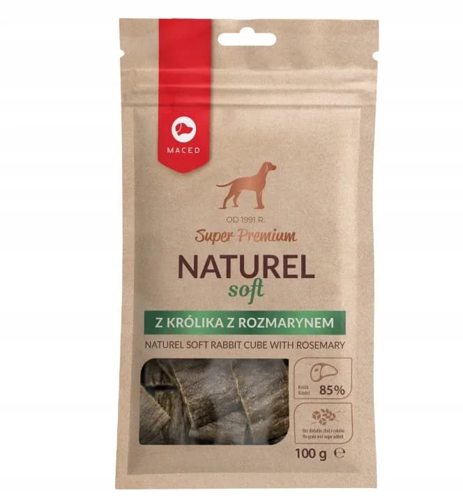 Maced Przysmak dla psów Królik z Rozmarynem Super Premium Naturel Soft 100 g