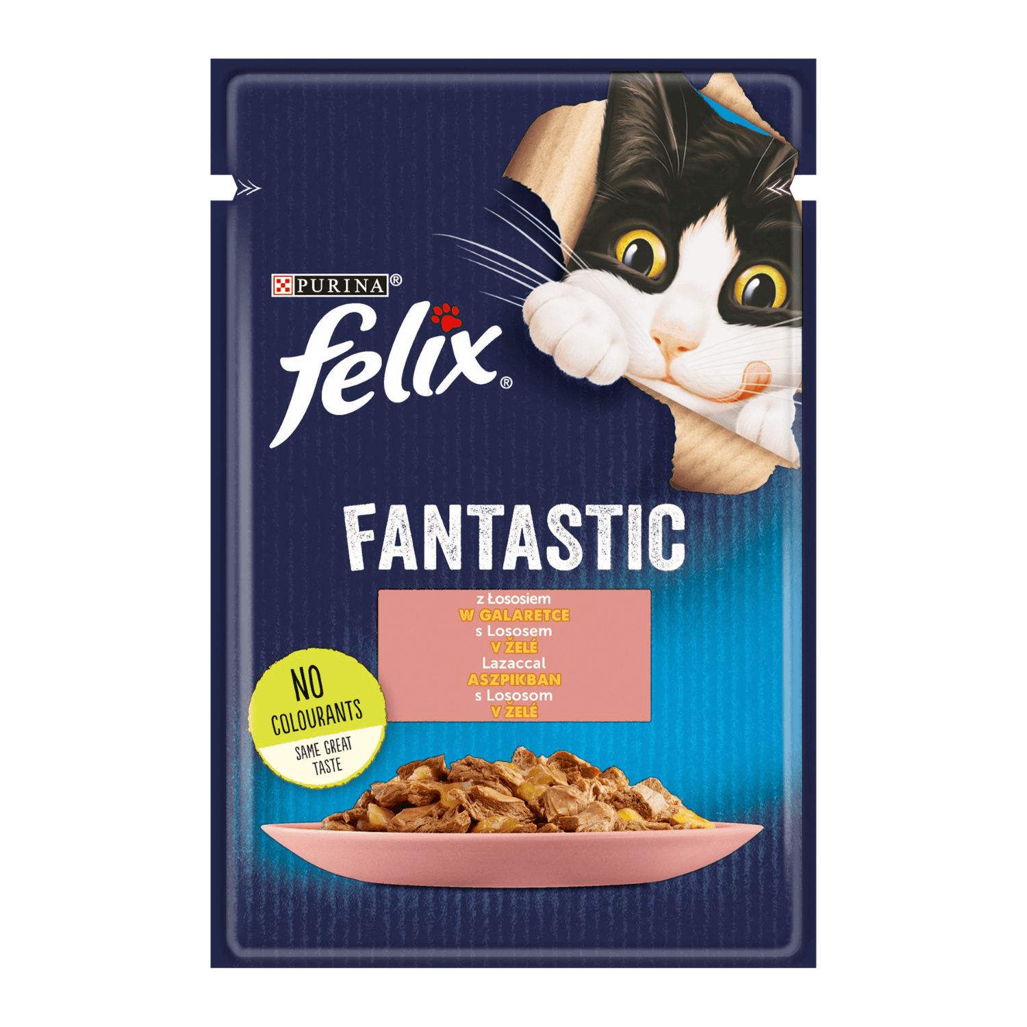 Felix Fantastic saszetki dla kota karma mokra Łosoś 1 szt. 85 g