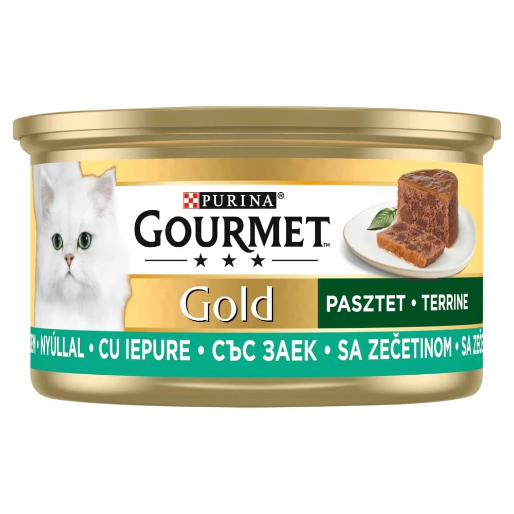 Gourmet Purina Gold pasztet z kawałkami królika 85 g