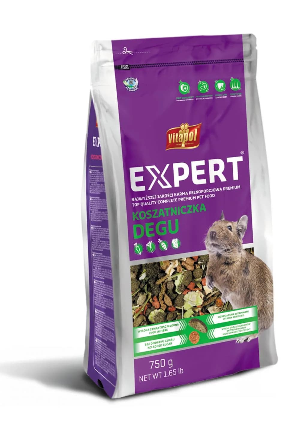 Vitapol Expert karma pełnoporcjowa dla koszatniczki 750 g