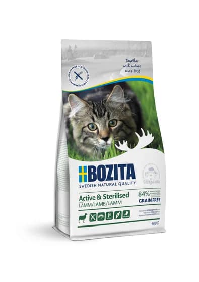 Bozita Active & Sterilised Grain Free Lamb karma dla kotów sterylizowanych i wyższym poziomie aktywności