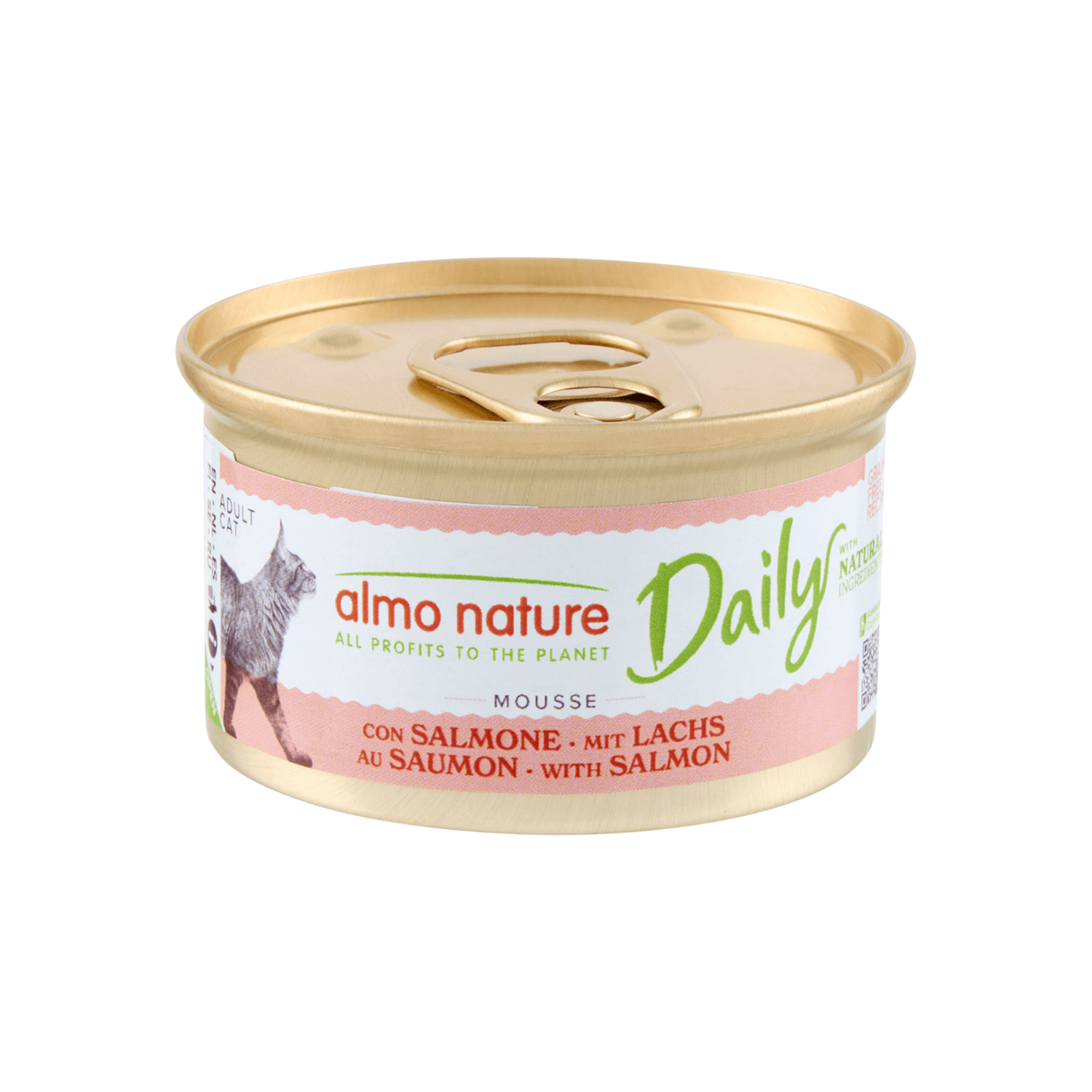 Almo Nature Daily mus karma mokra dla dorosłych kotów łososiem 85 g