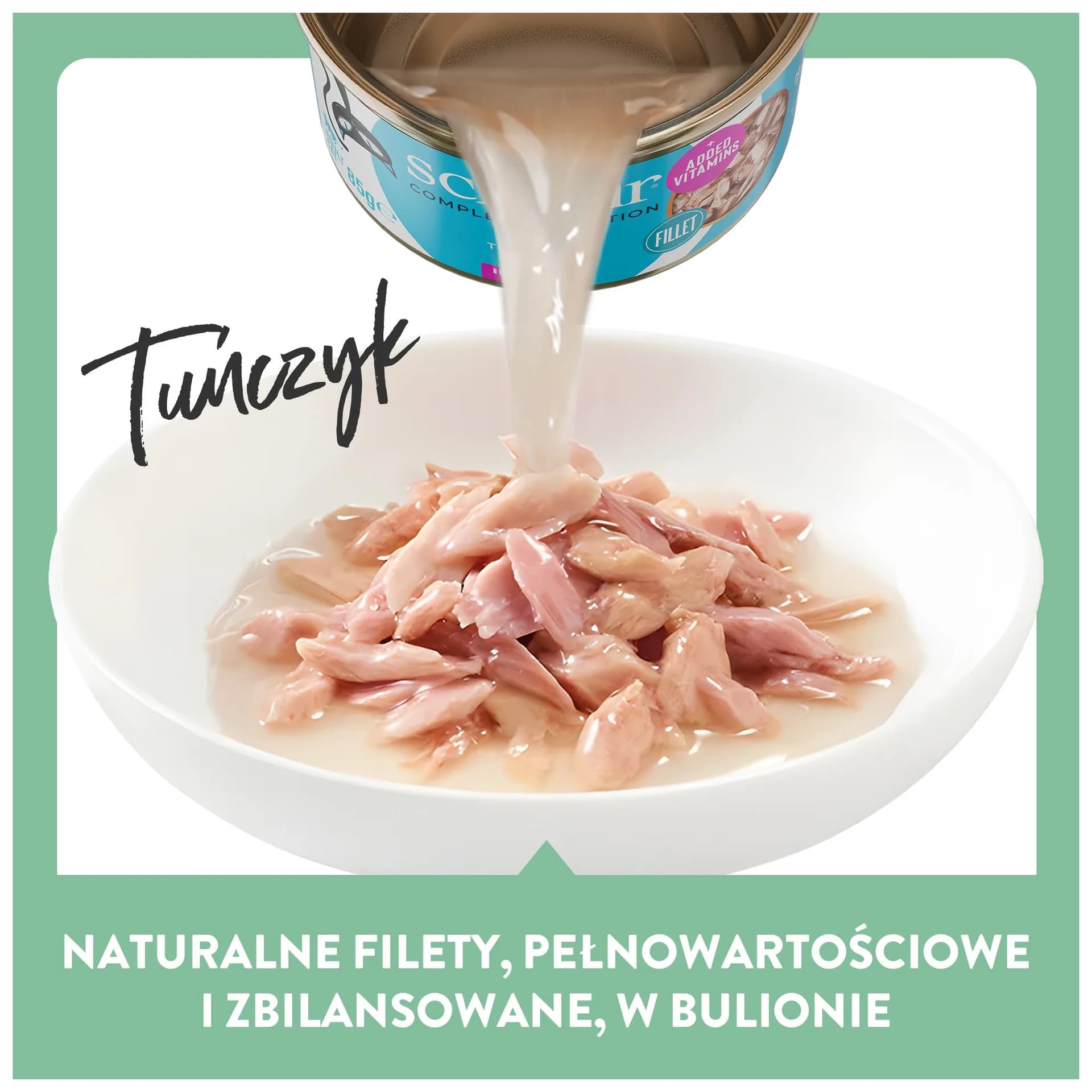 Schesir karma mokra dla kotów tuńczyk w bulionie puszka 85 g