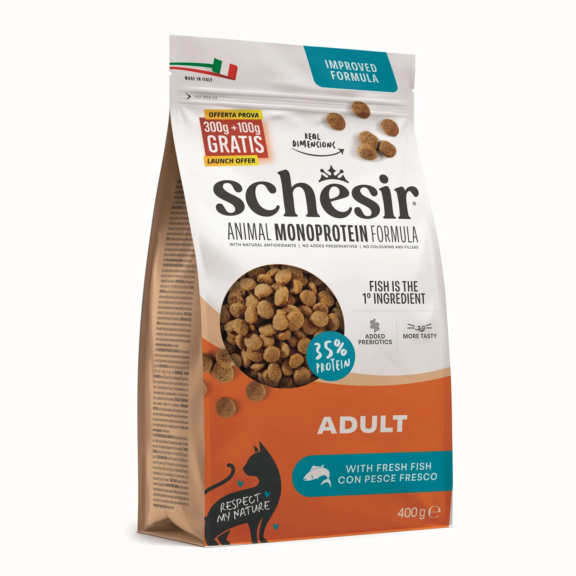 Schesir Animal Monoprotein Formula karma sucha dla dorosłego kota ryby