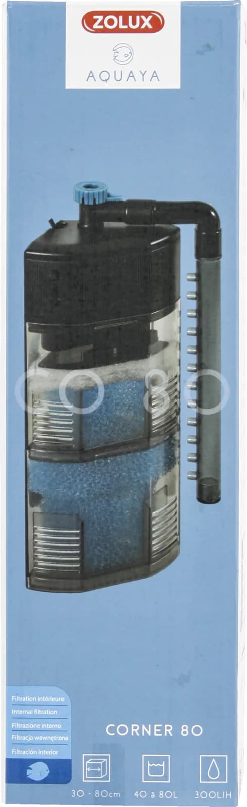 Zolux Aquaya Corner filtr wewnętrzny do akwarium – 40-80 l