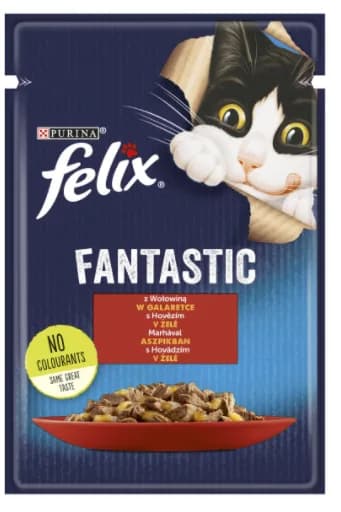 Felix Fantastic Saszetki dla kota Wołowina 85 g 1 szt.