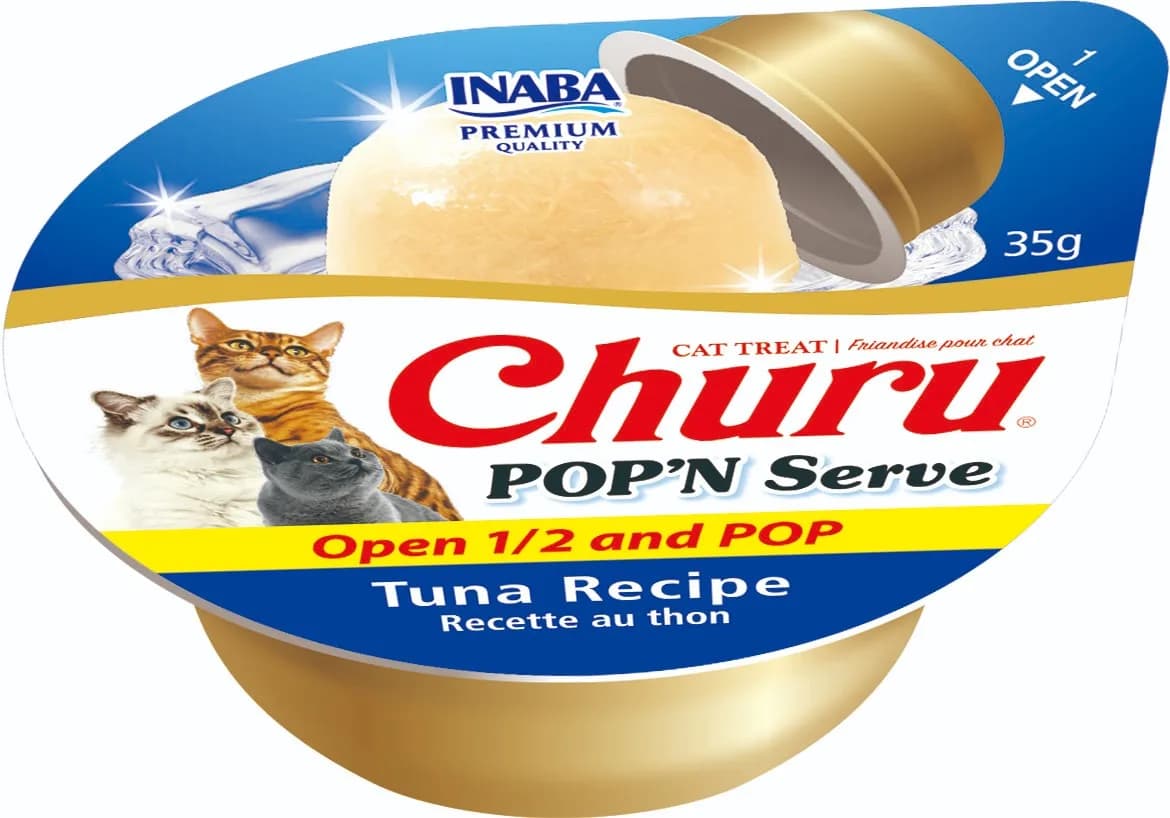 INABA Churu Pop’n Serve Tuna Recipe przysmak dla kotów 2 × 35 g 70 g