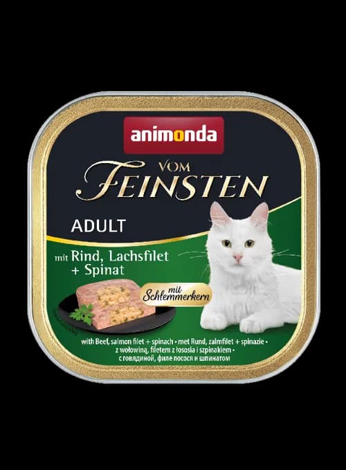 Animonda Vom Feinsten Gourmet Centre karma mokra z kurczakiem filetem z łososia i szpinakiem dla kota 100 g