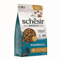 Schesir Animal Monoprotein Formula Hairball karma sucha dla kota kurczak worek dla ras długowłosych przeciw kulom włosowym