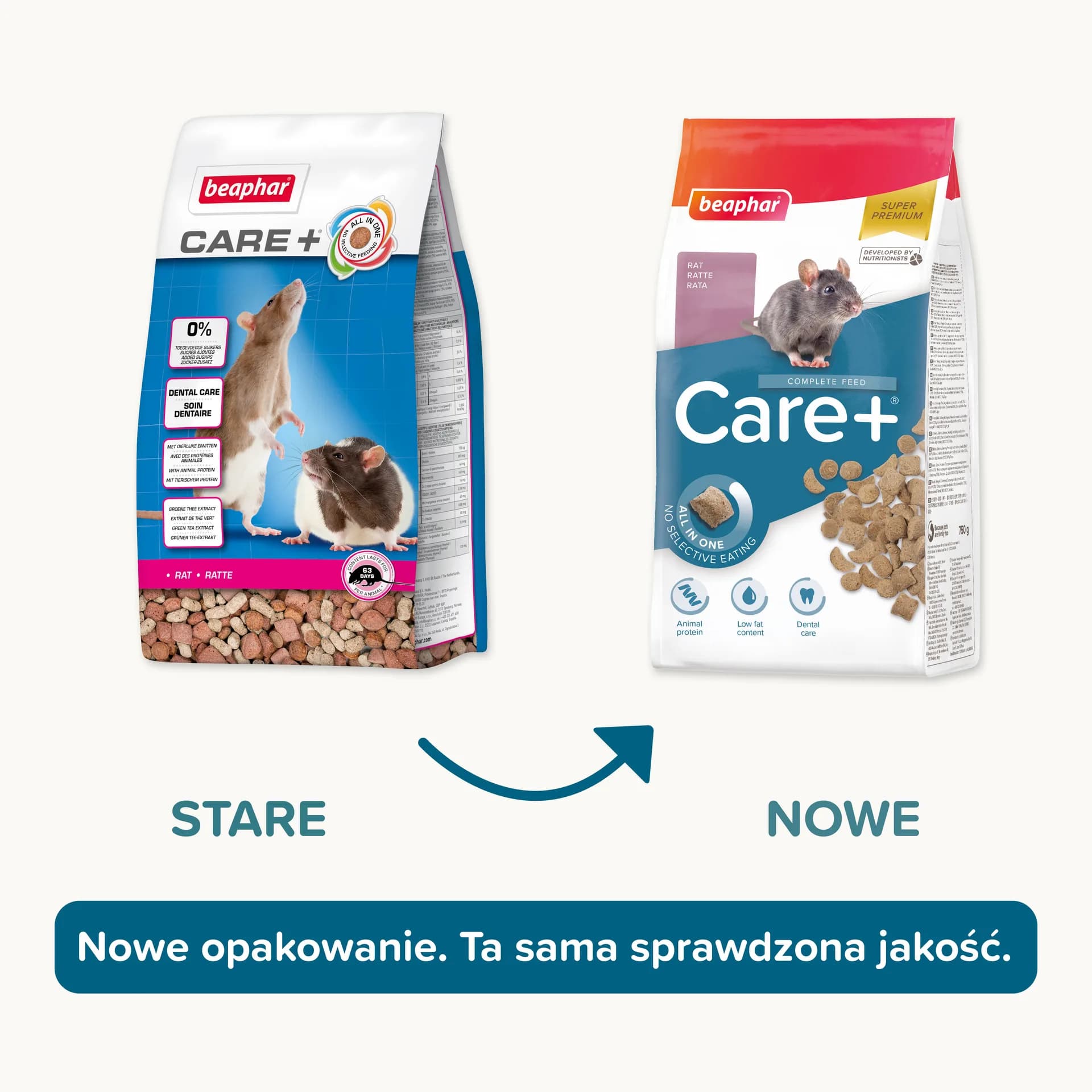 Beaphar Care+ Rat Karma Super Premium dla szczura – 700 g