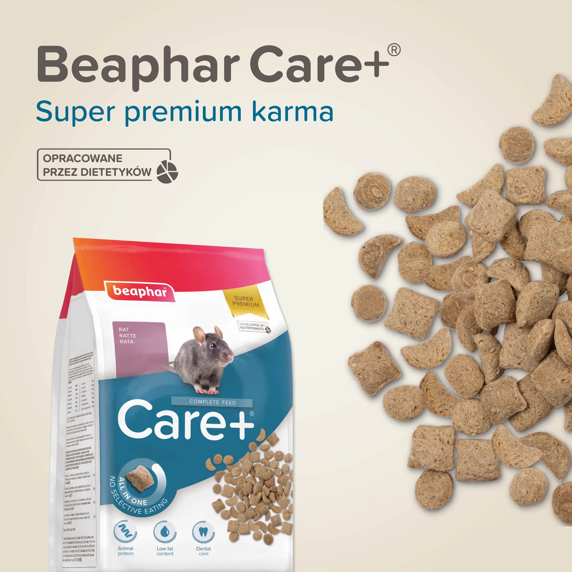 Beaphar Care+ Rat Karma Super Premium dla szczura – 700 g