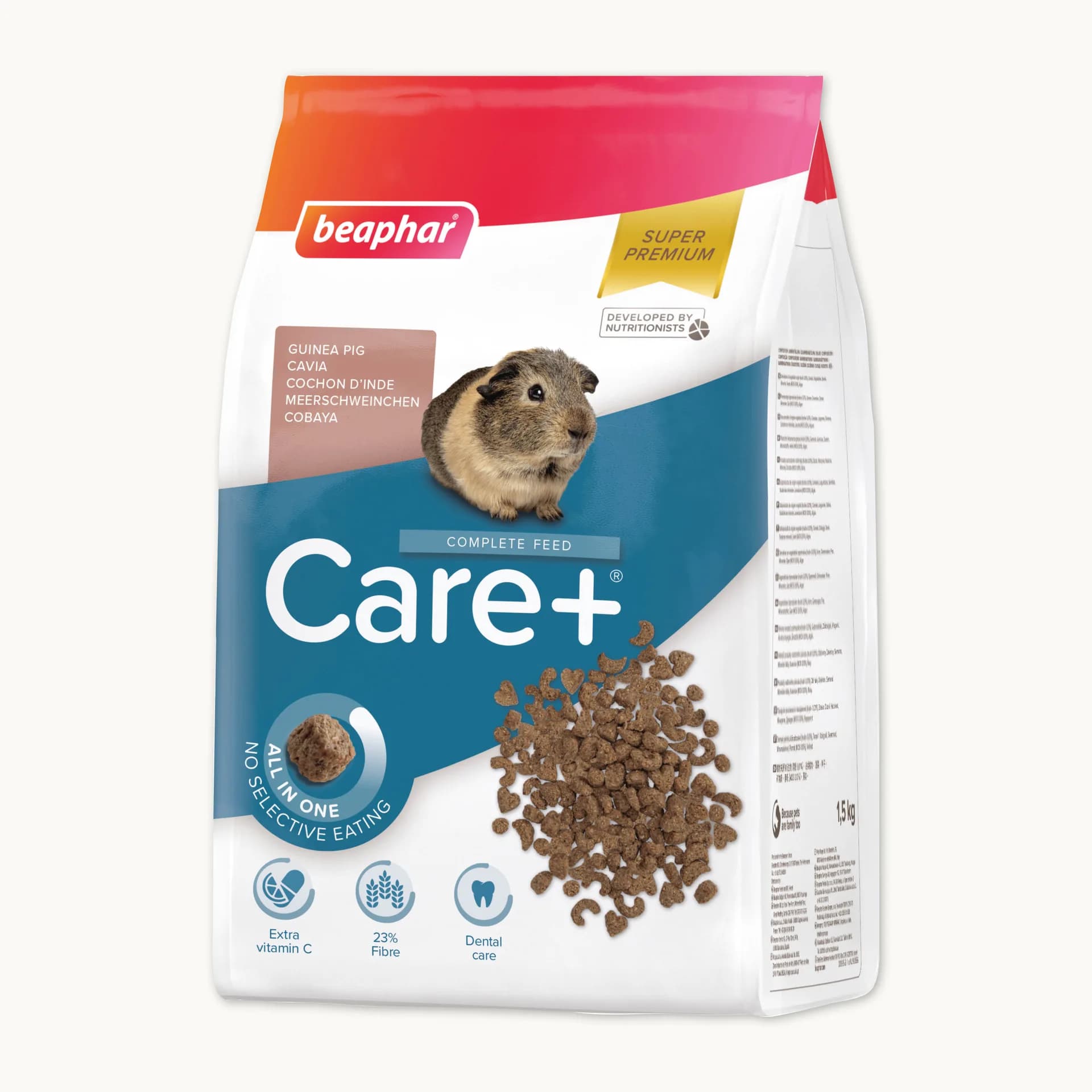 Beaphar Care+ Guinea Pig Super Premium karma dla świnki morskiej – 1,5 kg