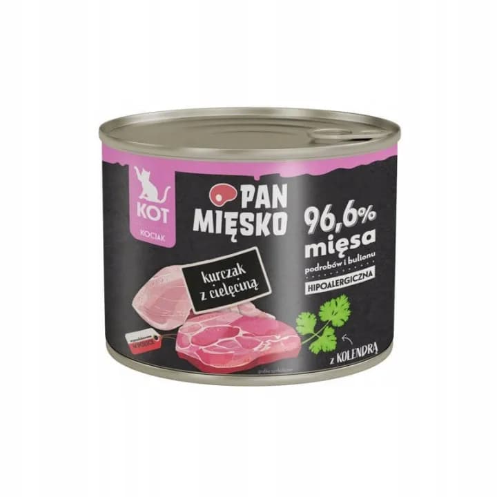 Pan Mięsko Karma mokra dla kota Kurczak z cielęciną 200 g