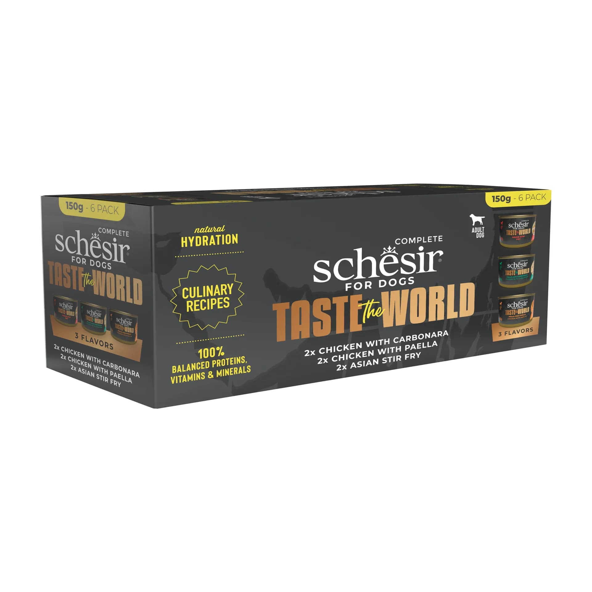 Schesir Taste the World Variety Pack mix smaków karma mokra dla psa 6 x 150 g