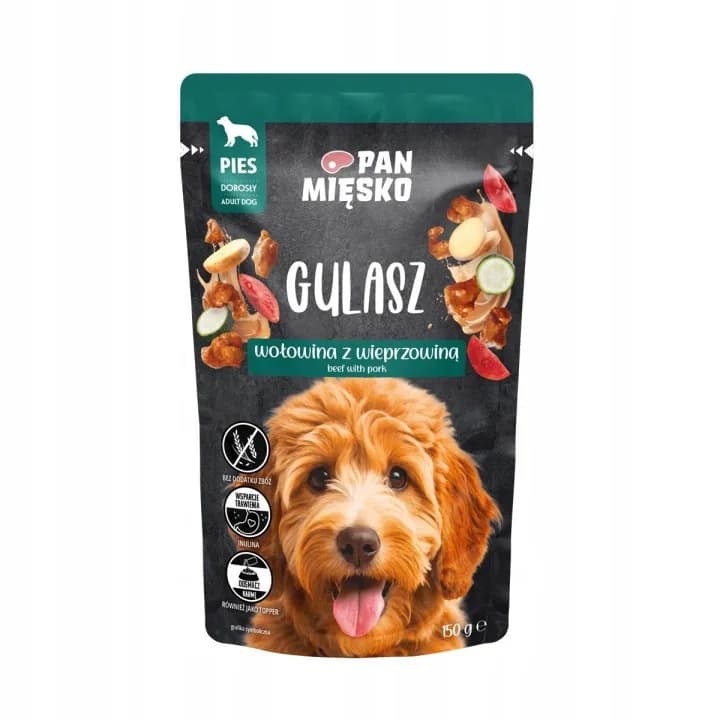 Pan Mięsko Karma mokra dla psa Gulasz Wołowina z wieprzowiną 150 g