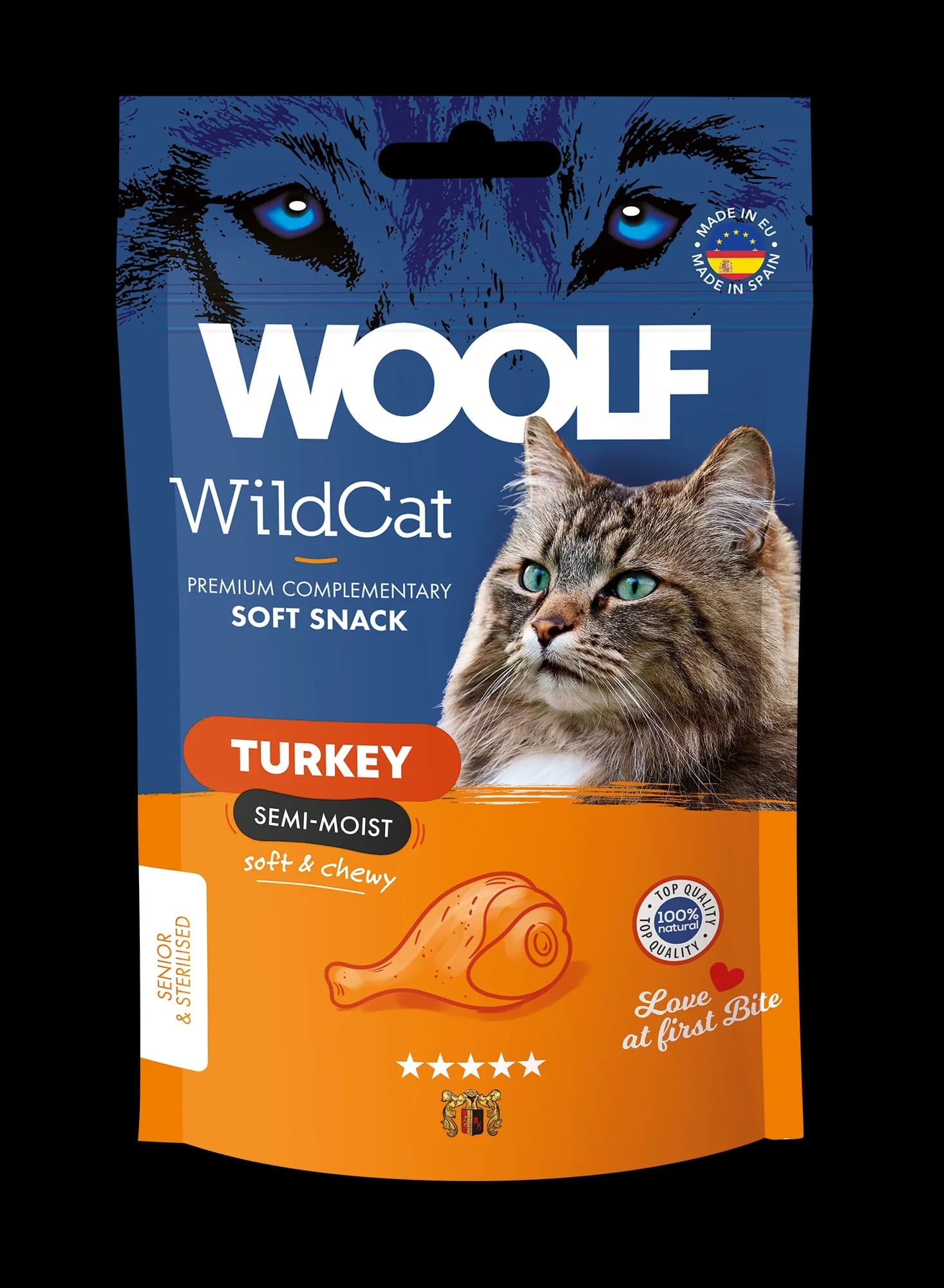 Woolf WildCat Soft Snack Turkey półwilgotny przysmak z indykiem dla kota 50 g