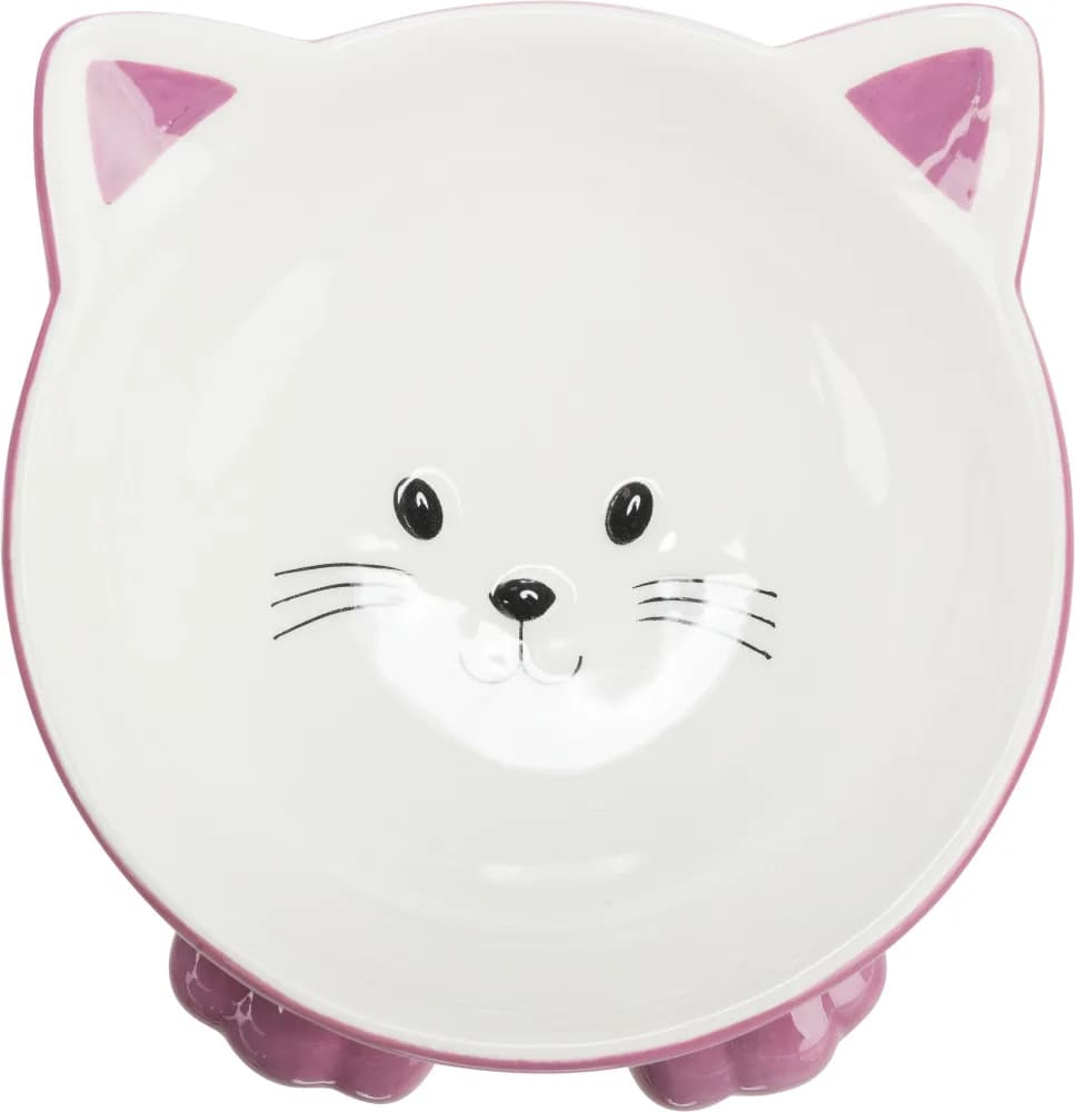 Trixie miska ceramiczna wysoka dla kota w kształcie kota / 0 15 l 14 cm