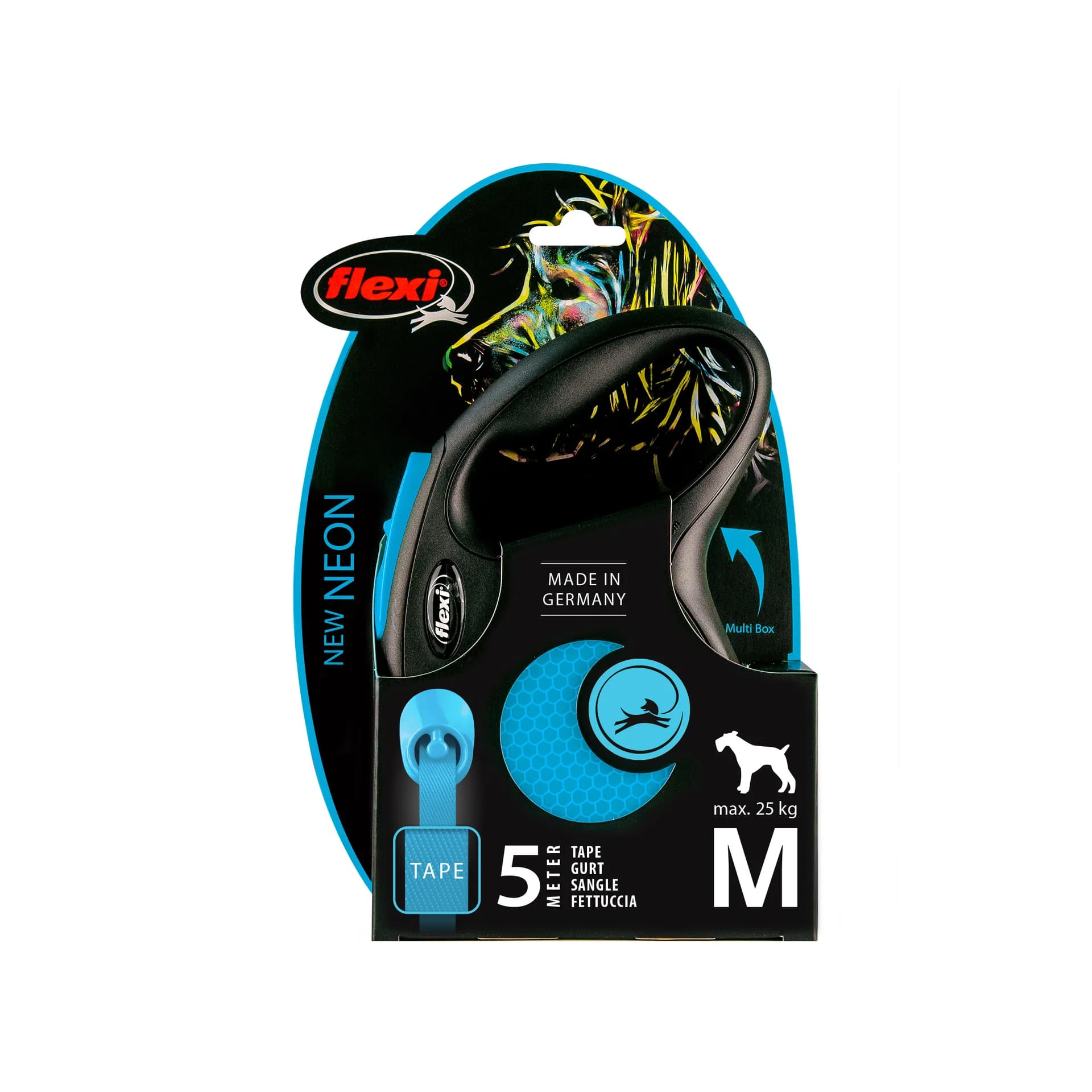Flexi New Neon smycz automatyczna dla psa taśma – żółty, do 25 kg