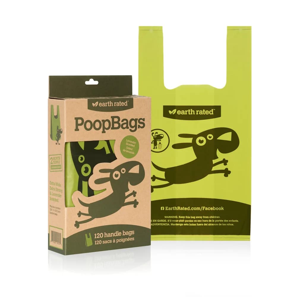 EARTH RATED Lawendowe torby na psie odchody Poop Bags 34 x 18 cm 120 szt.