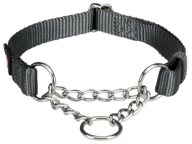 Trixie Premium Obroża półzaciskowa dla psa – błękitny, L-XL